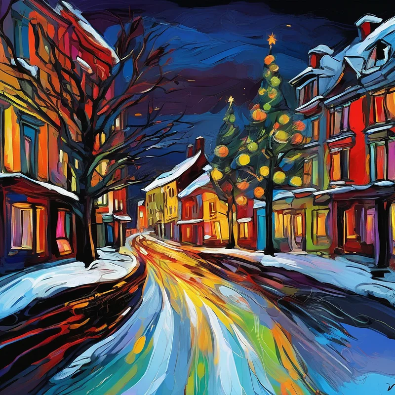 Expressionist Night Stable Diffusion prompt example