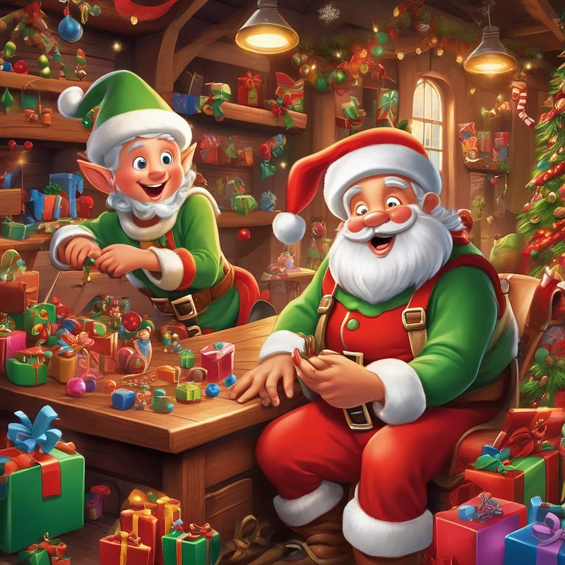 Busy Elves Stable Diffusion prompt example