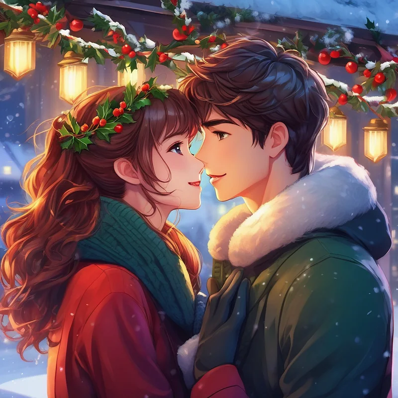 Mistletoe Romance Stable Diffusion prompt example