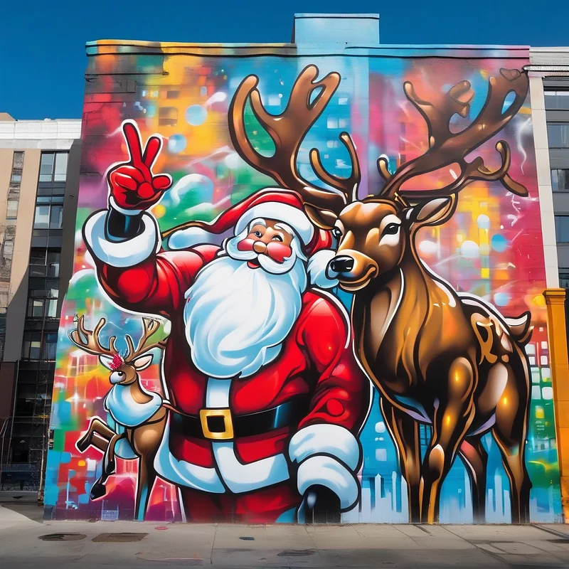 Urban Mural Stable Diffusion prompt example