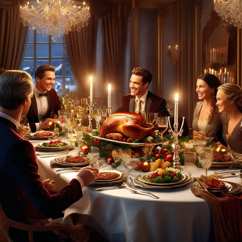 Dinner Table Stable Diffusion prompt example